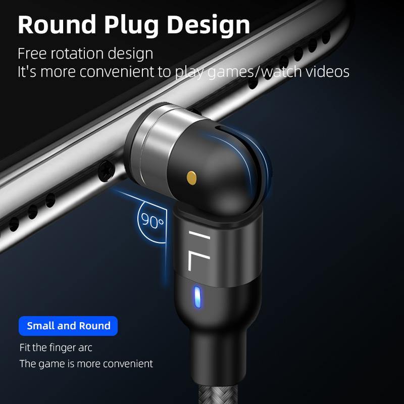 Embout de Câble Magnétique Rond pour Chargeur Micro USB Type C