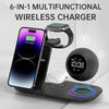 FIELUX 6 in 1 Wireless Phone Charger With Speaker Alarm Clock