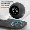 FIELUX 6 in 1 Wireless Phone Charger With Speaker Alarm Clock